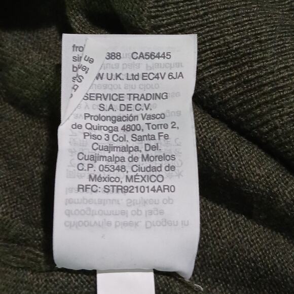 Men’s J Crew Mercantile M Men's Olive 100% Cotton Long-Sleeved Crewneck Sweater - Picture 11 of 11